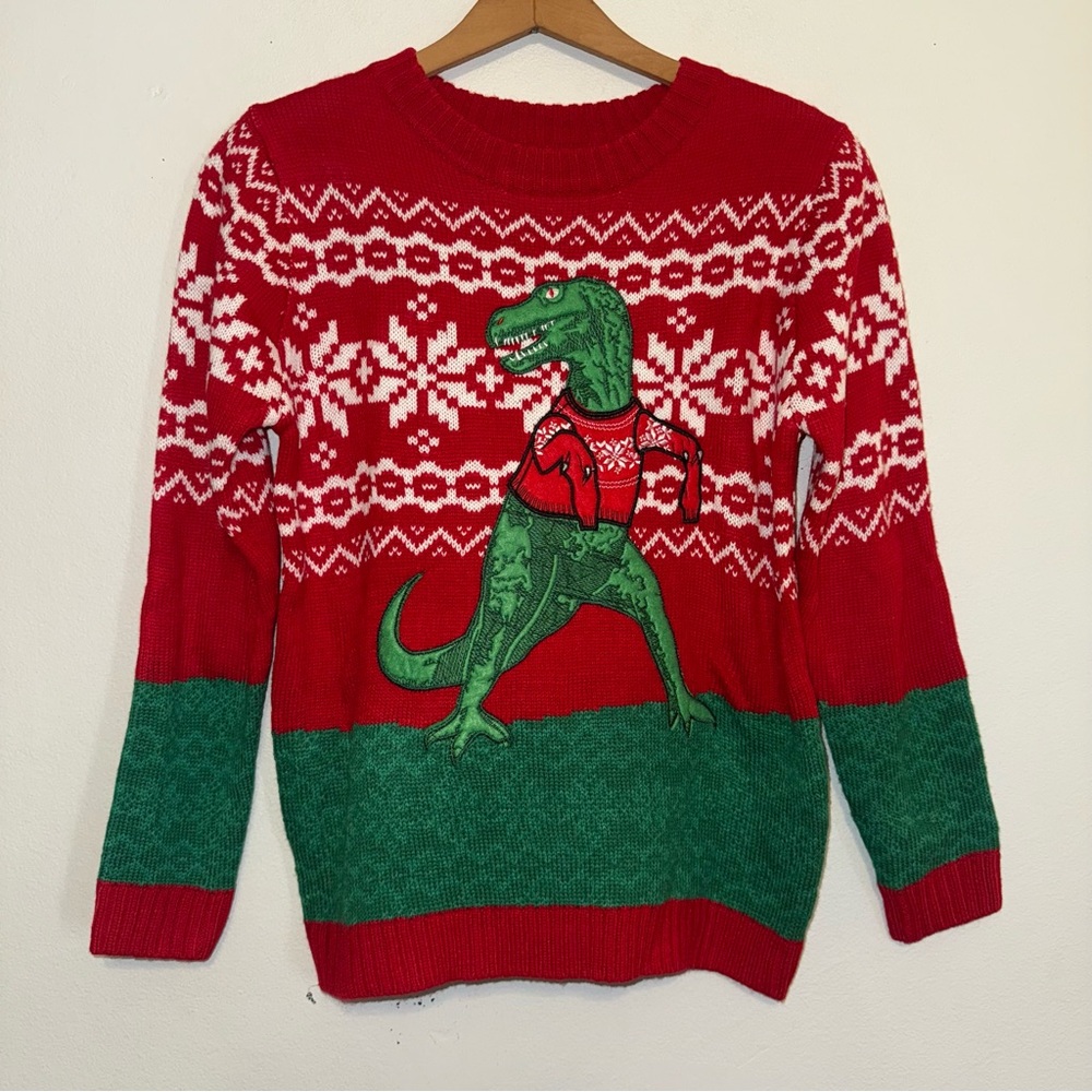 Blizzard Bay M 1(0/12) Dinosaurs Ugly Christmas Sweater Holiday Party
